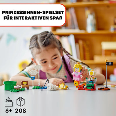 LEGO Super Mario Abenteuer mit der interaktiven Peach, Spielset für Kinder mit gelbem Toad, Nintendo Geschenk für Jungen, Mädchen und alle Gamer ab 6 Jahren 71441