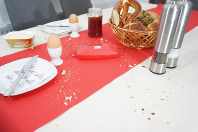 Crumpy Krümelbürste Tischroller Handstaubsauger für Auto Caravan Zuhause (Rot)