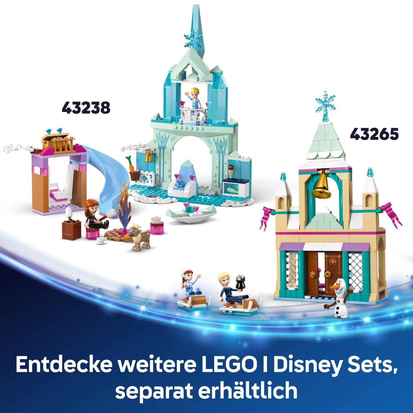 LEGO ǀ Disney Frozen Annas Schlittenabenteuer, Bauspielzeug und Fantasy Spielset, Schokoladenstand mit Anna, Kristoff, Olaf und Sven Mini Puppen, Prinzessin Spielzeug für Mädchen ab 4 Jahren 43256