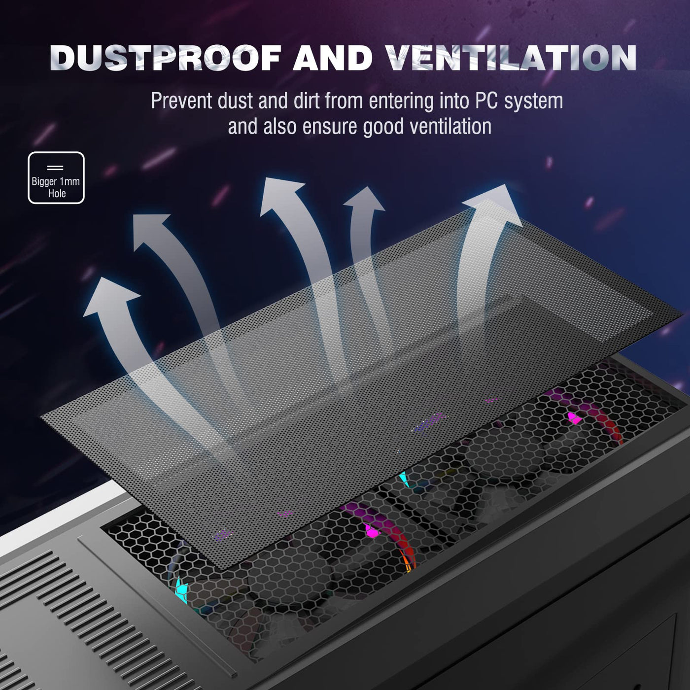 MoKo 400 x 300 mm DIY PC Kühler Lüfter Staub Filter, [2 Stück] PVC Staubnetzfilter PC Gehäuse Staubschutzgitter mit Magnetrahmen, PC Kühlerfilter Staubdicht Staubschutzabdeckung Computer Lüftergitter