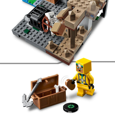 LEGO 21189 Minecraft Das Skelettverlies, Set mit Höhlen, Skelettfiguren, feindlichen Kreaturen und Zubehör, Spielzeug für Kinder