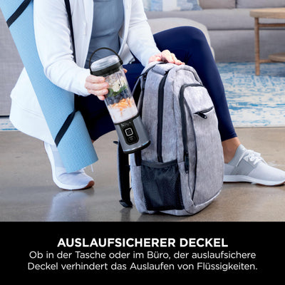 Ninja Blast Tragbarer Mixer / Blender / Smoothie Maker, 530ml Becher, Auslaufsicherer Deckel, Leistungsstarker Mini Standmixer, Kabellos & Wiederaufladbar, Zerkleinert Eis & Obst, Schwarz, BC151EUBK