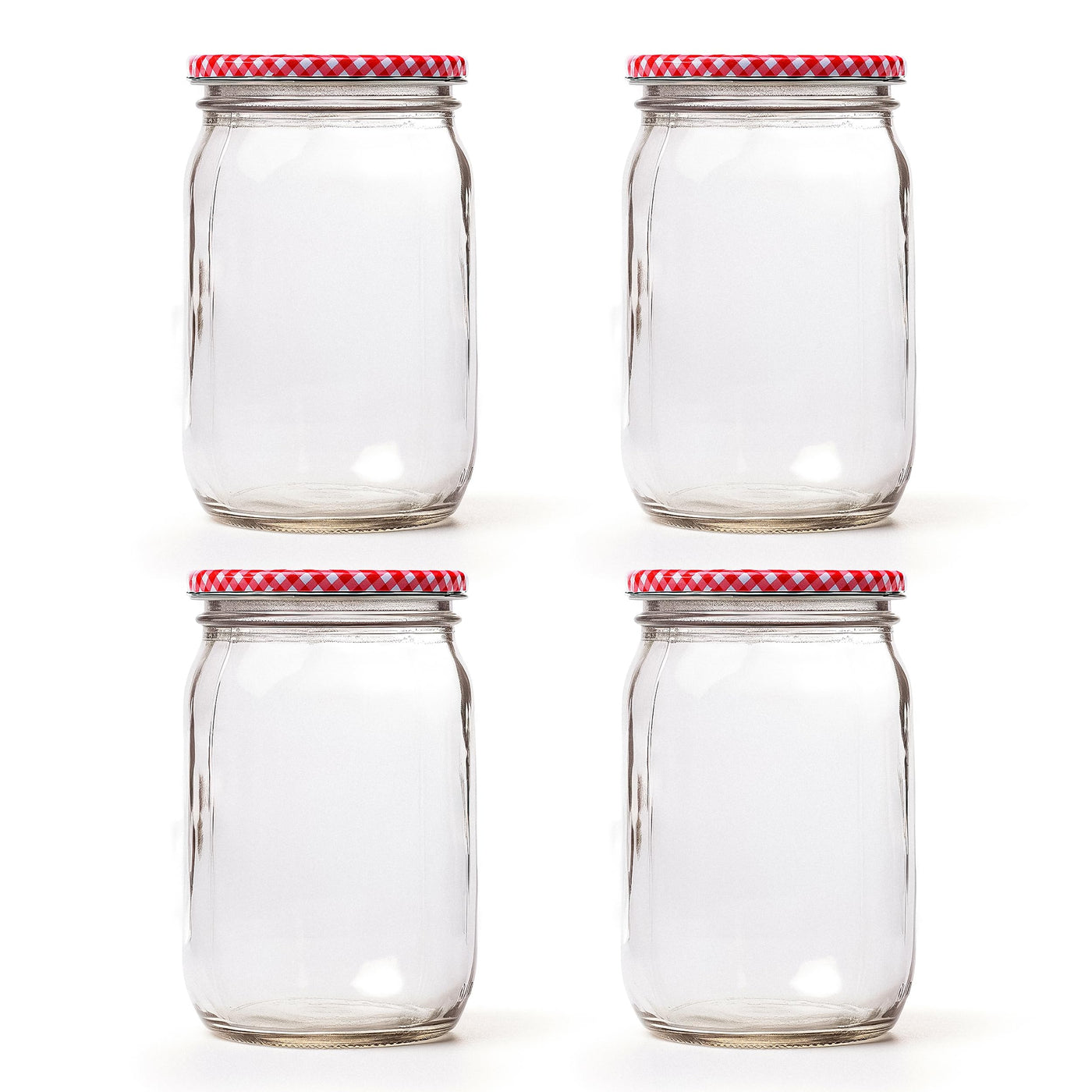 Blumixx Einmachgläser mit Schraubdeckel 8er Pack Einmachglas mit Deckel - 900ml Fassungsvermögen - Ideal für Erntezeit, Konservierung & stilvolle Aufbewahrung