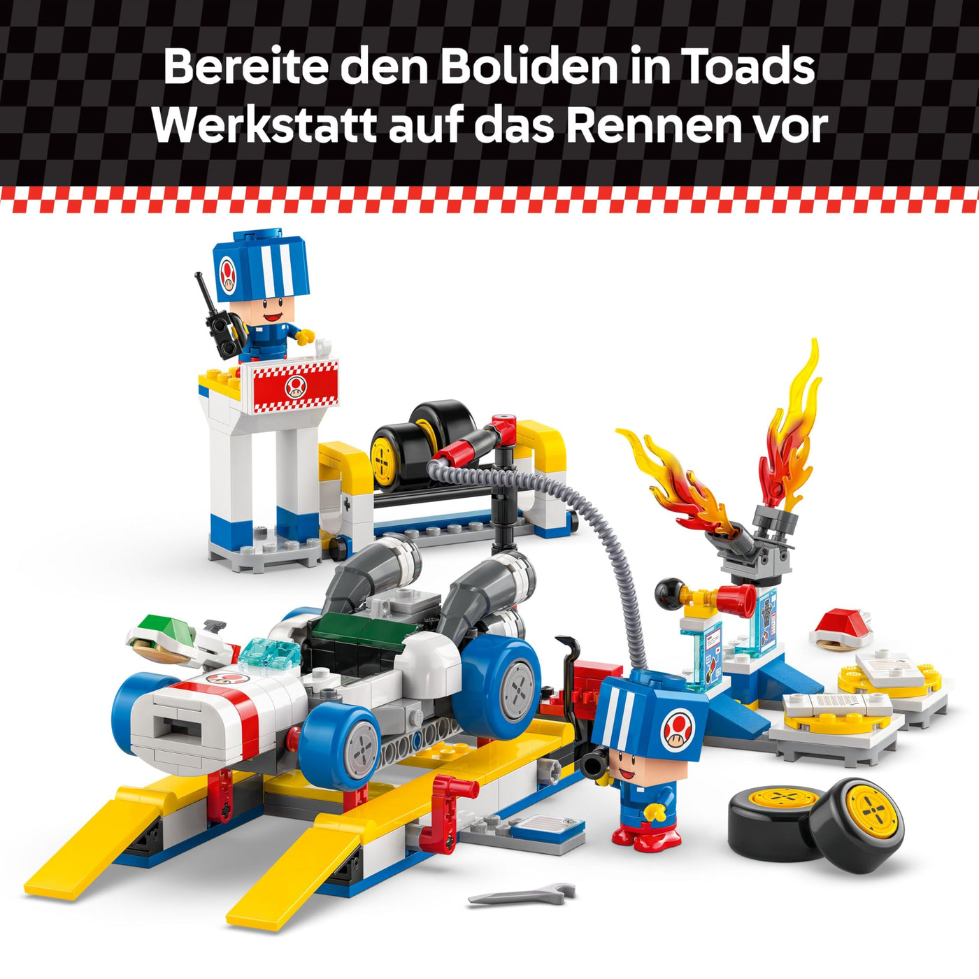 LEGO Super Mario: Mario Kart – Toads Werkstatt, Nintendo Charakter, anpassbares Spielzeug, Abenteuer Spielset, Geschenk für Jungen, Mädchen und Gamer ab 8 Jahren 72035