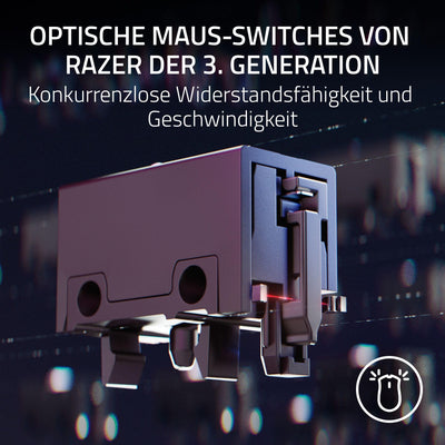 Razer Basilisk V3 35K - Vollständig anpassbare ergonomische kabelgebundene Gaming-Maus - Focus Pro 35K Sensor (HyperScroll Tilt Wheel, 11-Zonen-Beleuchtung, optische Mausschalter Gen-3) Schwarz