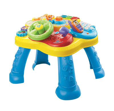 Vtech Baby Abenteuer Spieltisch – Bunter Babyspieltisch mit 6 Spielfeldern und interaktiven Elementen – Farben, Zahlen, Tiere, Musik und Formen spielerisch Lernen – Für Kinder von 12-36 Monaten