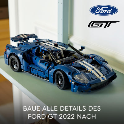 LEGO 42154 Technic Ford GT 2022 Auto-Modellbausatz für Erwachsene, Supercar im Maßstab 1:12 mit authentischen Merkmalen, fortschrittliches Sammlerset