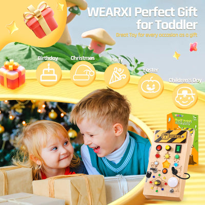 Montessori Spielzeug ab 1 Jahr Busy Board, Sensorik Spielzeug Geschenk 1 Jahr Junge Mädchen, Kinderspielzeug ab 1 Jahr, Motorik spielzeug, Geschenke für Mädchen Junge, Adventskalender Füllung Kinder