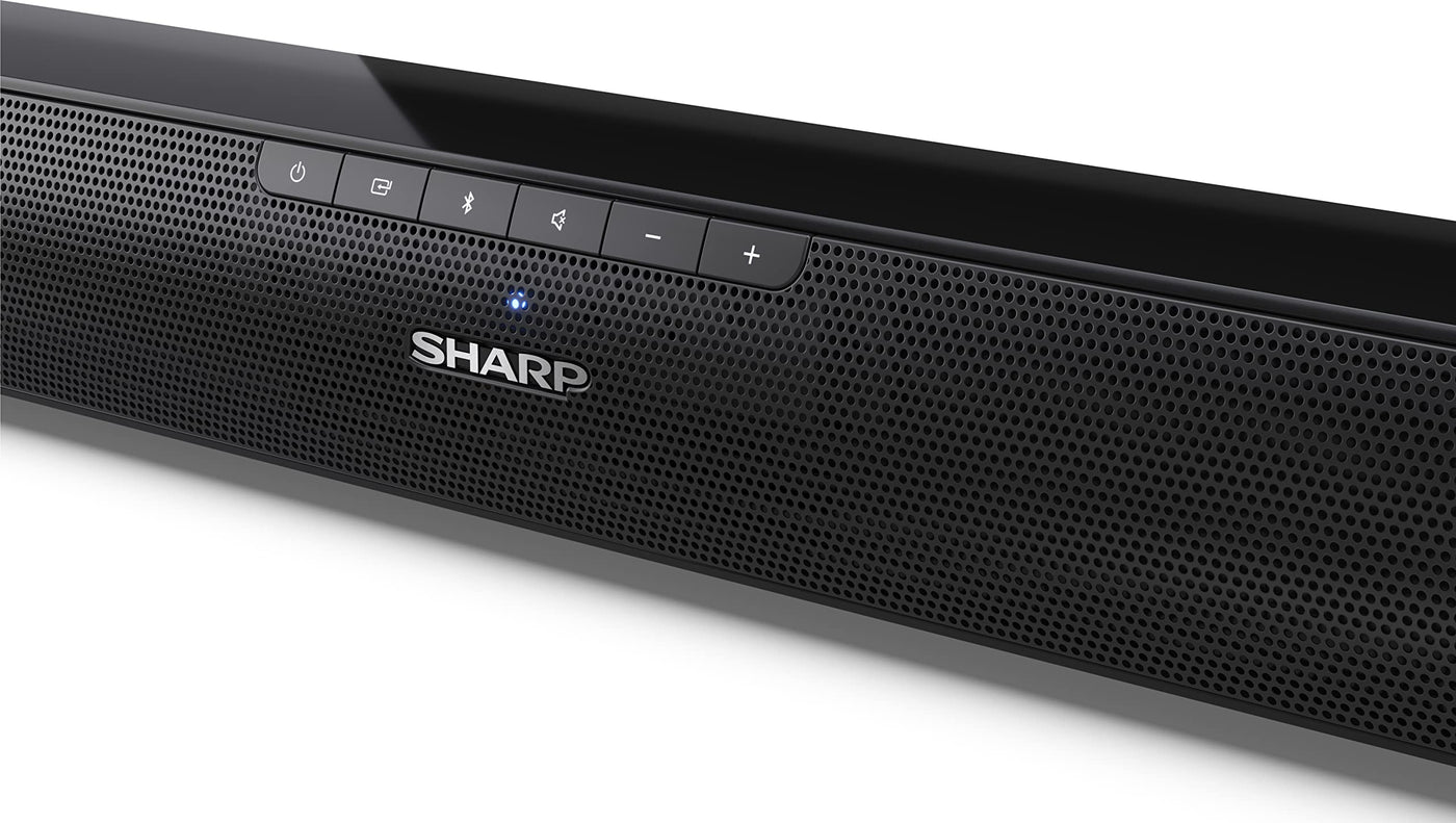 SHARP HTSB100 2.0 Soundbar 75W (USB, Bluetooth, HDMI, Optisch, AUX-In (3,5mm), Breite: 80cm), schwarz