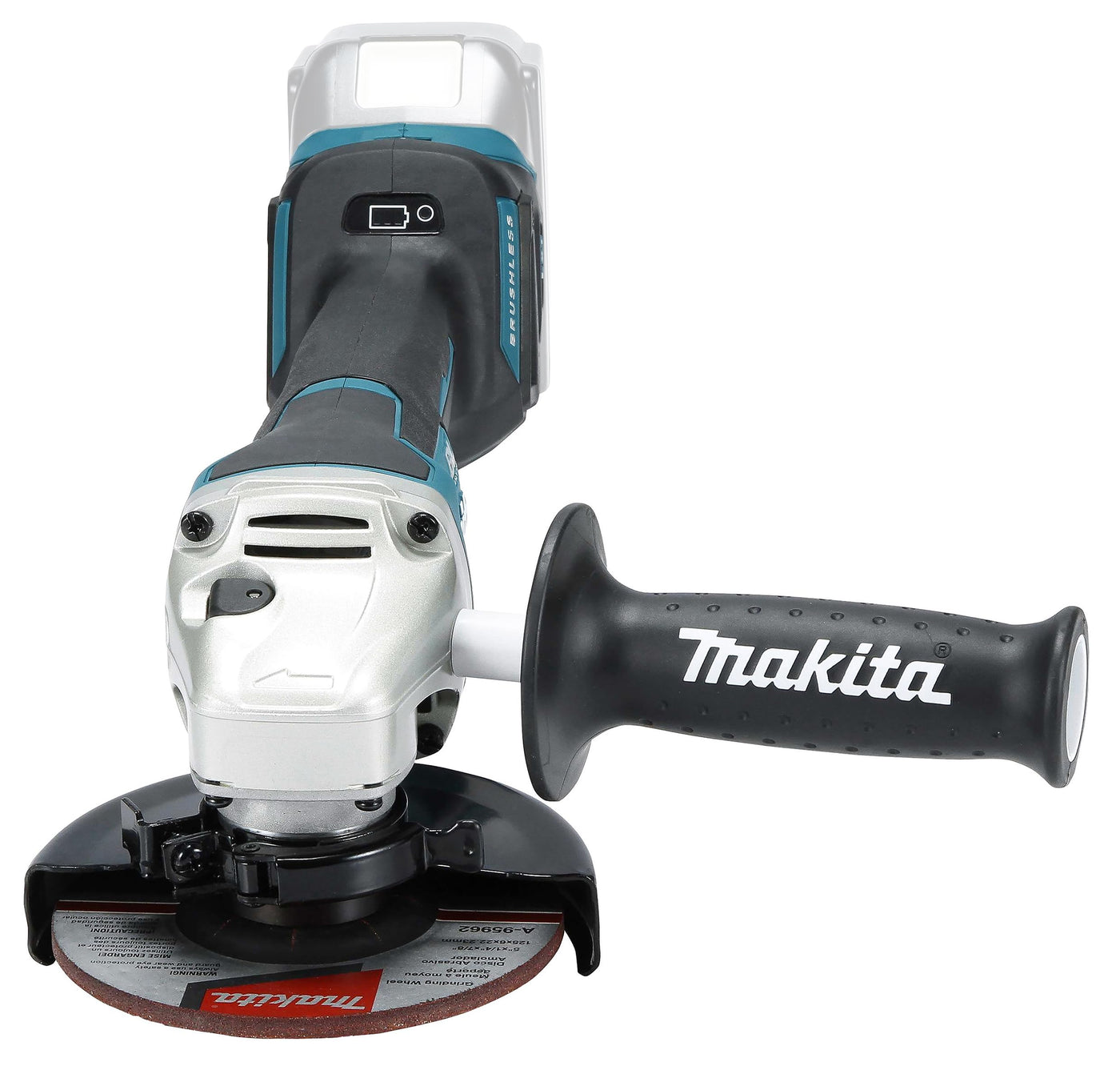 Makita DGA517Z Akku-Winkelschleifer 18 V mit Paddleschalter (ohne Akku, ohne Ladegerät), Bunt