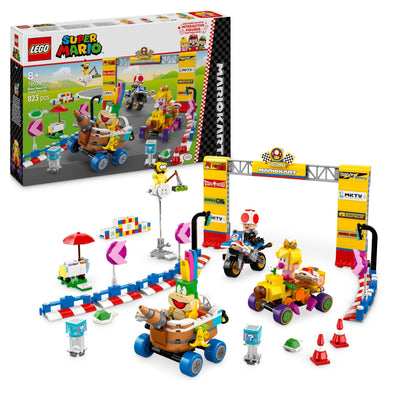 LEGO Super Mario: Mario Kart – Baby Peach & Grand Prix-Set, Nintendo Figuren – Toad, Lakitu, Baby Peach und Lemmy, Geschenk für Jungen, Mädchen und Gamer ab 8 Jahren, Abenteuer Spielzeug 72036