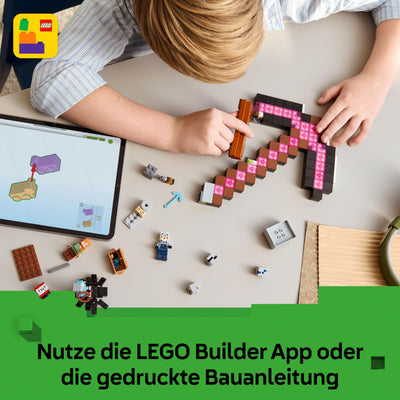 LEGO Minecraft Die Spitzhackenmine - Interaktives Spielzeug für Kinder - Alex, Minenarbeiter und Stray Spinnenreiter Figuren - Sammelbares Gamer Geschenk für Jungen & Mädchen ab 8 Jahren - 21277