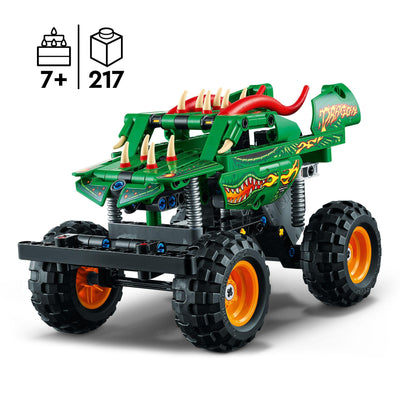 LEGO 42149 Technic Monster Jam Dragon, Monster Truck-Spielzeug für Jungen und Mädchen, 2in1-Rennwagen für Offroad-Stunts und als Geschenk für Kinder