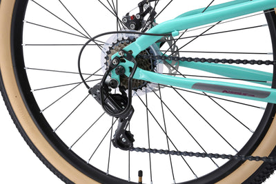 BIKESTAR Fully Mountainbike Shimano 21 Gang Schaltung, Scheibenbremse 27.5 Zoll Reifen | 17 Zoll Rahmen MTB Vollgefedert | Mint