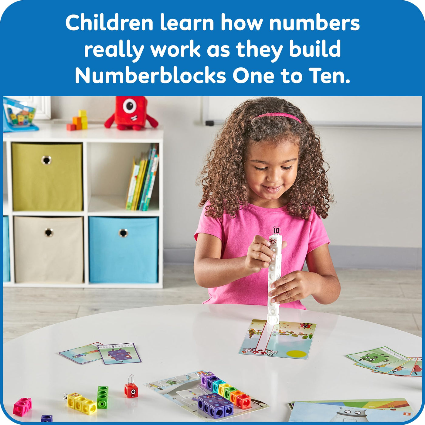 Learning Resources Numberblocks MathLink-Würfel 1-10 Aktivitätsset, Training vorschulischer Mathekenntnisse, Bauen, Lernen, Spielen – im Klassenzimmer und zu Hause, Ab 3 Jahren