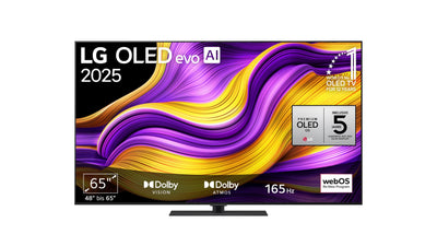 LG OLED65G59LS TV 65 Zoll (165 cm) 4K OLED evo AI TV (α11 Gen2 4K AI Prozessor, webOS 25, 120Hz (VRR bis zu 165Hz)) [Modelljahr 2025]