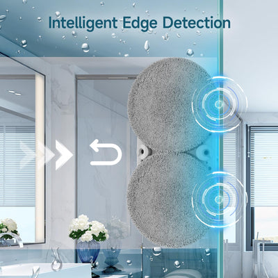 iDEEBO E300 Fensterputzroboter mit Doppelseitigem Sprühsystem, Auslaufsicherem Wassertank, Leicht Aufrüstbar, für Eine Gründliche Streifenfreie Fensterreinigung