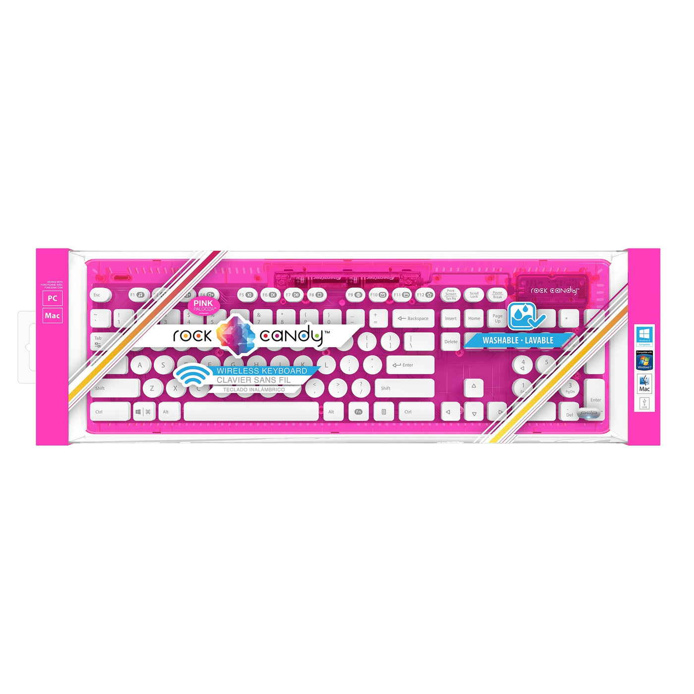 PC - Wireless Tastatur Rock Candy - pink