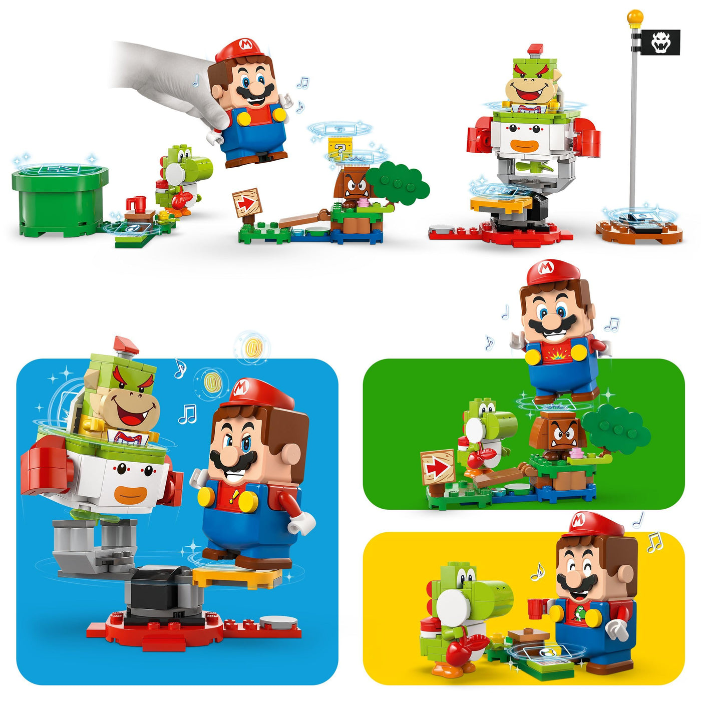 LEGO Super Mario Abenteuer mit dem interaktiven Mario, Set mit Junior-Clown-Kutsche, Spielzeug-Yoshi, Nintendo Geschenk für Jungen, Mädchen und Gamer ab 6 Jahren 71439
