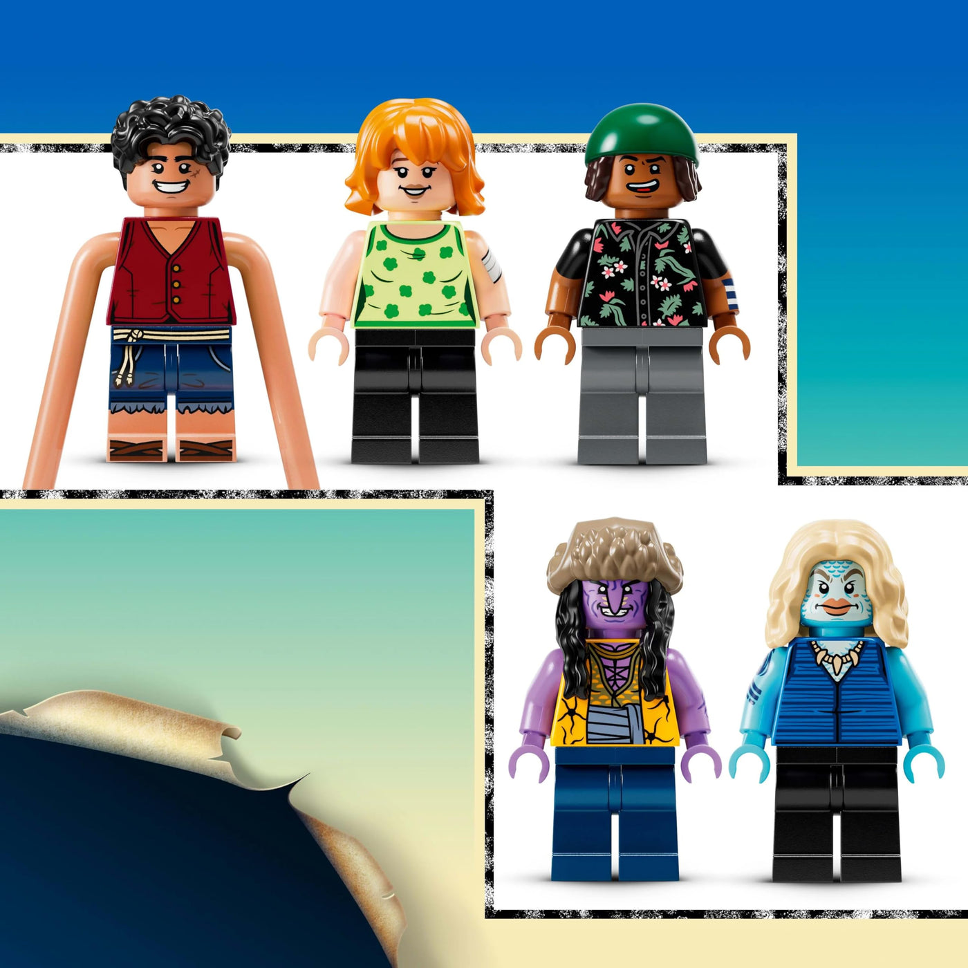 LEGO ONE Piece - Showdown im Arlong Park - Interaktives Spielzeug mit 5 Minifiguren - Ruffy & Nami sowie Einer einstürzenden Pagode - Anime Geschenk für Jungen, Mädchen & Fans ab 9 Jahren - 75638