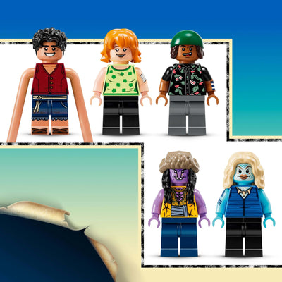 LEGO ONE Piece - Showdown im Arlong Park - Interaktives Spielzeug mit 5 Minifiguren - Ruffy & Nami sowie Einer einstürzenden Pagode - Anime Geschenk für Jungen, Mädchen & Fans ab 9 Jahren - 75638