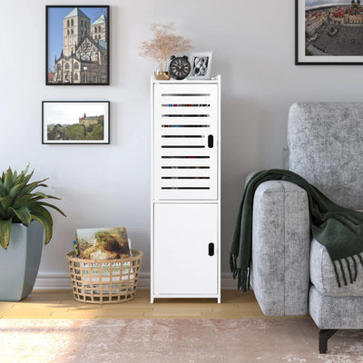 FACOKOLA Badezimmerschrank, Toilettenschrank, Freistehender Badschrank Schmal, Kleiner Wasserdichter Schrank, Multifunktionsschrank für den Hausgebrauch, 22 x 24 x 75 cm, Weiß