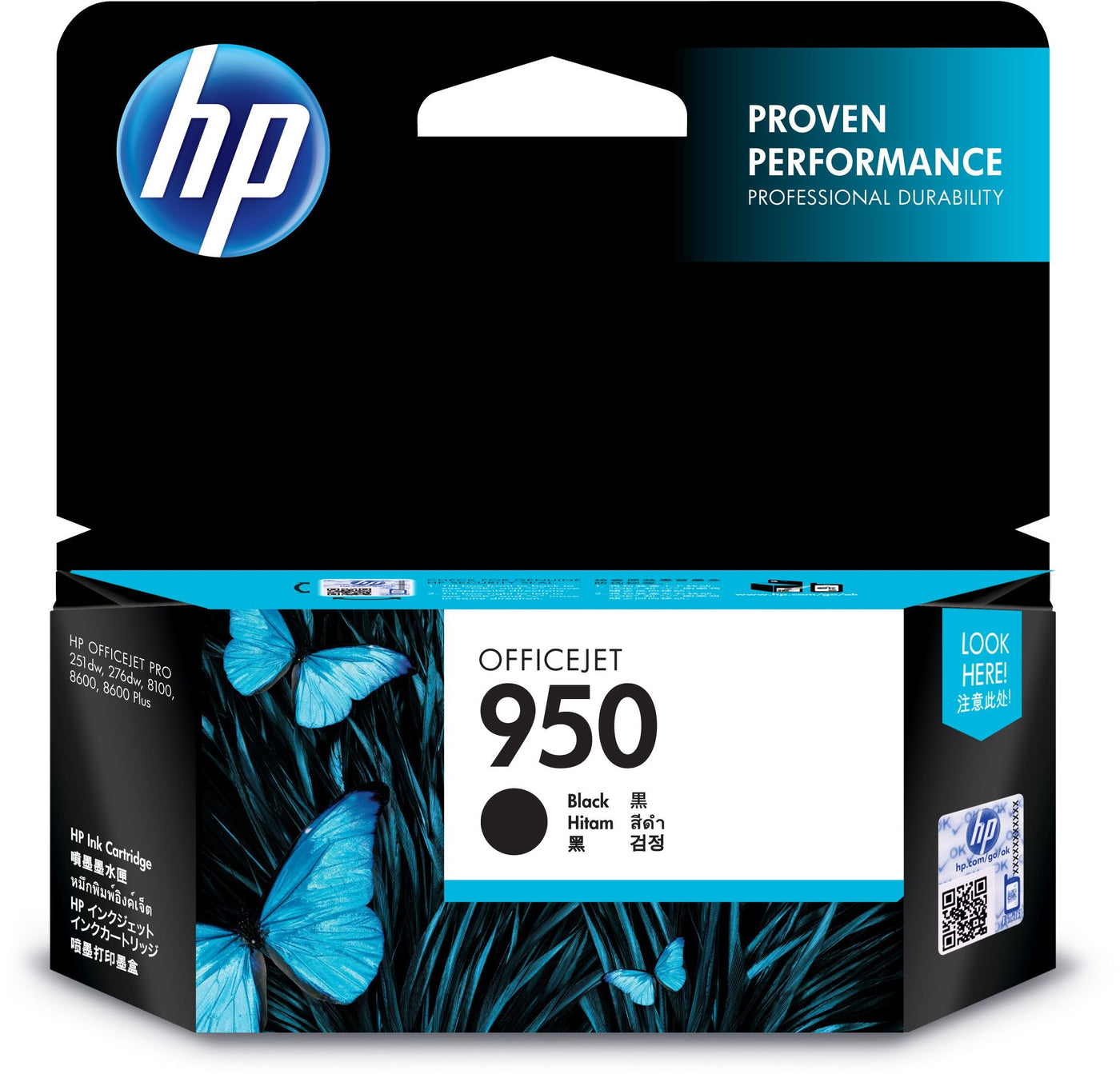 HP CN049AE 950 Schwarz Original Druckerpatrone für HP Officejet Pro 276dw, 8600, 8610, 8620, 251dw, 8100