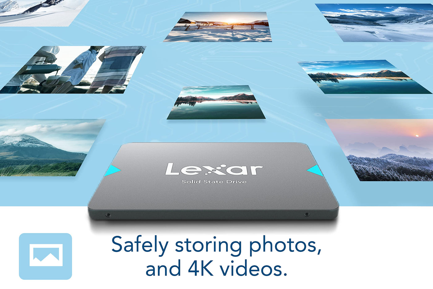 Lexar NQ100 2,5 Zoll SATA III (6 Gb/s) 240 GB SSD, bis zu 550 MB/s Lesen Solid-State-Laufwerk, Interne SSD für Laptop, Desktop-Computer/PC (LNQ100X240G-RNNNG)
