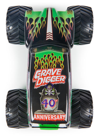 Monster Jam, Grave Digger Monster Truck, detailreiches Metall-Spritzguss-Fahrzeug zum Spielen und Sammeln im Maßstab 1:24, klassisches Farb-Schema, Spielzeug für Kinder ab 3 Jahren