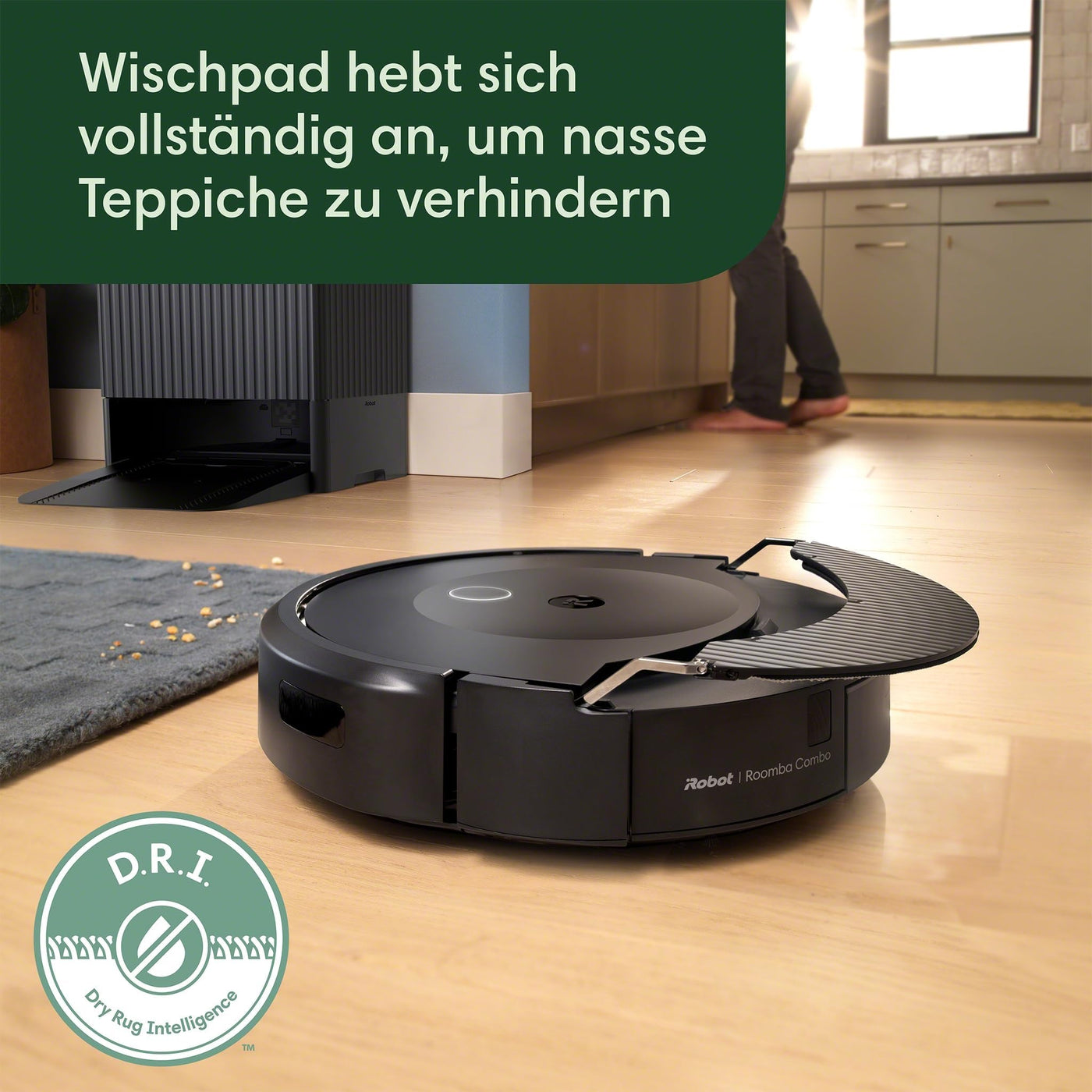 iRobot Roomba Combo 10 Max – Saugroboter 2-in-1 mit Station – Selbstentleerung/Befüllen und Reinigung des Wischtuchs – Kartographie & speichert die Umgebung – erkennt & vermeidet Objekte