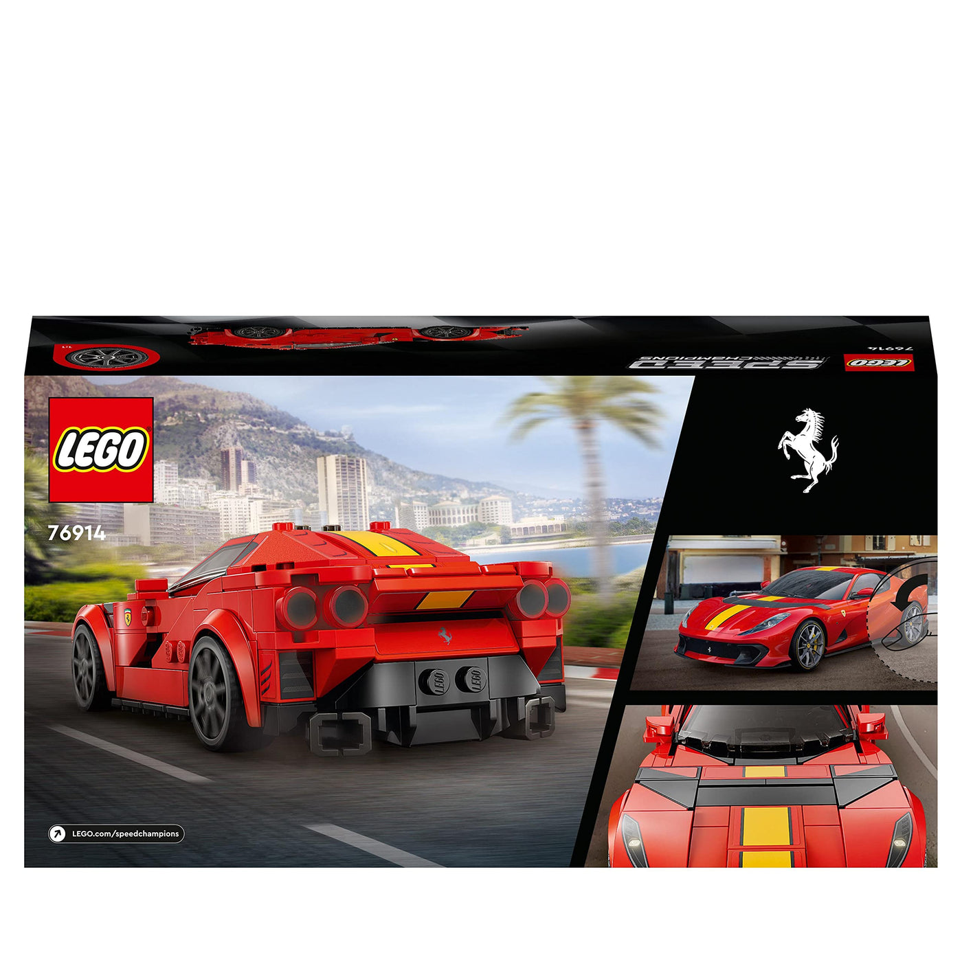 LEGO Speed Champions Ferrari 812 Competizione, Sportwagen und Spielzeug-Modell-Bausatz, Serie 2023, Auto-Sammlerfahrzeug-Set 76914