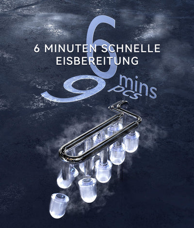 ecozy Eiswürfelmaschine, Eiswürfelmaschine Klein, Selbstreinigende Eiswürfelmaschinen, 2 Eiswürfel Größen Ice Cube Maker, 9 Würfel in 6 Minuten Fertig, 12 KG/24H Eiswürfelbereiter für Zuhause, Party