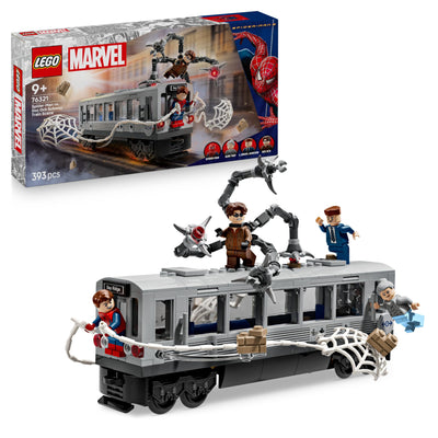 LEGO ǀ Marvel Spider-Man vs. Doc Ock: Showdown in der U-Bahn - Kreatives Spielzeug mit Superhelden Minifiguren - Spielzeug Zugmodell - Kinder Geschenk für Jungen und Mädchen ab 9 Jahren - 76321