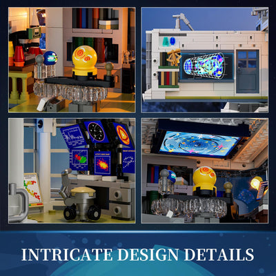 Lumibricks Alpine Sternwarte Modellbausatz mit Licht, Modular Building mit Sternenhimmel Projektor,2437Pcs, Geschenke für Astronomie-Enthusiasten,für Jugendliche und Erwachsene,L9091