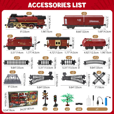 Eisenbahn Kinder Elektrisch Zug, Fernbedienung Dampfzug Spielzeug mit Rauch, Lichtern und Ton, Elektrische Eisenbahnsets für Kinder mit Eisenbahnbausätzen, Geschenke Zug Spielzeug für 3+ Jahren