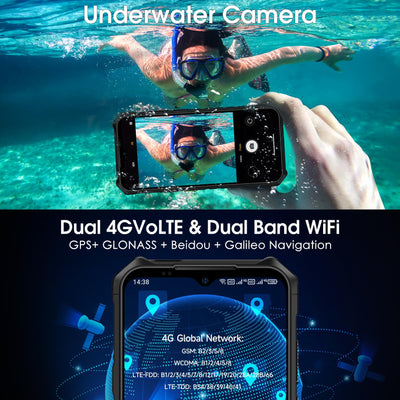 Ulefone Armor X13 Outdoor Smartphone 50MP+24MP Nachtsicht 12GB + 64GB/256GB SD, Octa Core 6320mAh 6,52'' Android 13 IP68 Handy ohne vertrag 4G Dual SIM Fingerabdruck ID NFC GPS-2 Jahre Garantie Orange