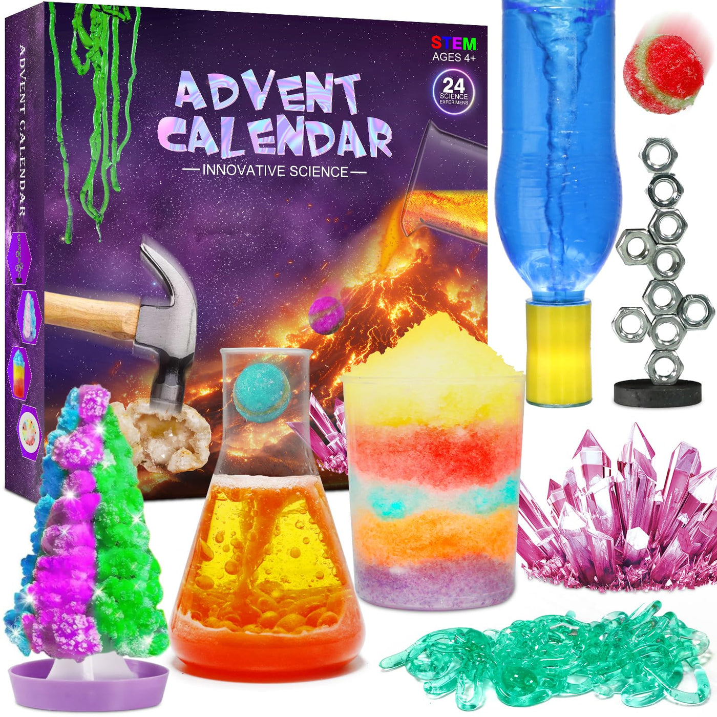 Experimente Adventskalender 2025 Kinder Weihnachtskalender Experimentierkästen Weihnachtskalender Mädchen Jungen