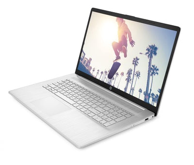 HP Laptop mit 17,3 Zoll (43,9 cm) FHD IPS Display, AMD Ryzen 3 7320U, 8 GB RAM, 256 GB SSD, AMD Radeon-Grafik, Windows 11 Home, QWERTZ Tastatur, HP Fast Charge, Silber