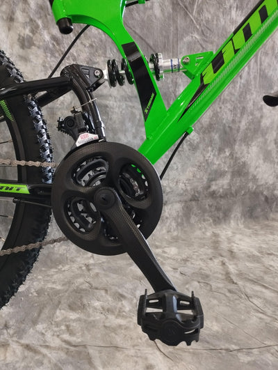 Generisch 24 Zoll MTB Albatros Vollgefedert, 21-Gang Kettenschaltung, Scheibenbremsen NEU 2459-GRÜN-SCHWARZ AB 138 cm KÖRPERGRÖSSE GEEIGNET!!!!!!!!!!!!!!!!!!!!!!!