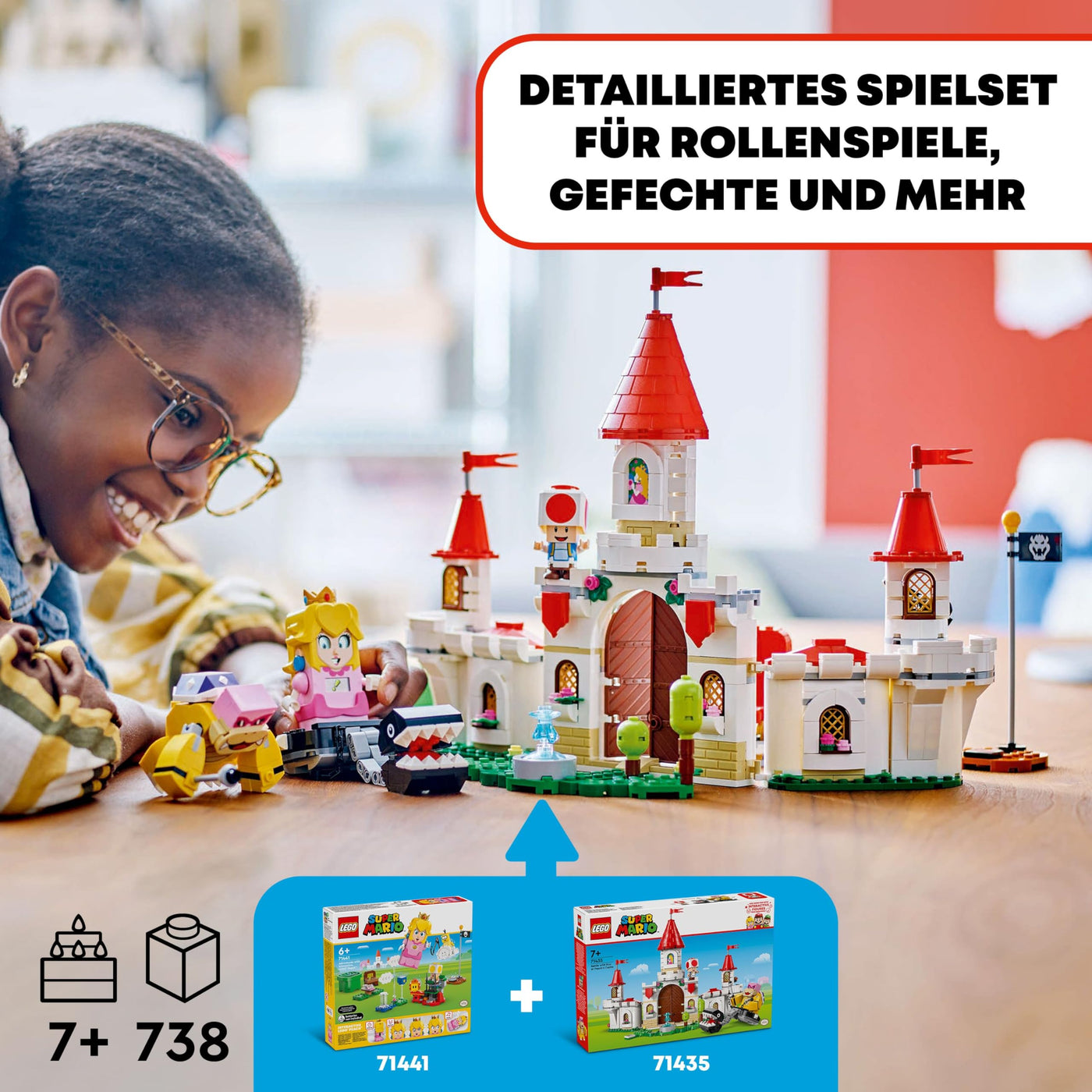 LEGO Super Mario Showdown mit Roy beim Pilz-Palast, Abenteuer-Spielset mit Nintendo Charakteren, Geschenk für Mädchen, Jungen und Gamer ab 7 Jahren 71435