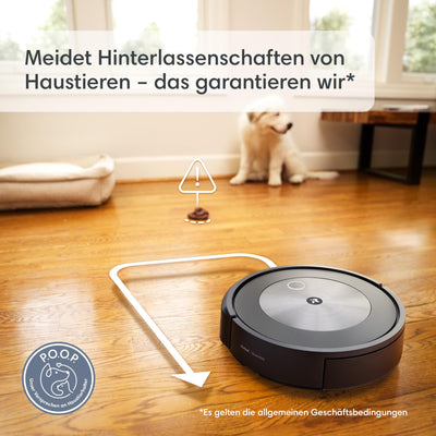 iRobot Roomba Combo j5+ (j5576) Saug- und Wischroboter, autom. Absaugstation, Kartierung, PrecisionVision Navigation, 4-Stufen-Reinigung, Objekterkennung und -vermeidung, Sprachassistentenkompatibel