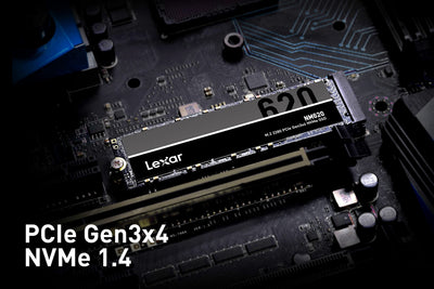 Lexar NM620 1TB SSD, M.2 2280 PCIe Gen3x4 NVMe 1.4 Interne SSD, Bis zu 3500MB/s Lesen, 3000MB/s Schreiben, 3D NAND Flash Interne Solid-State-Laufwerk für PC-Enthusiasten und Gamer (LNM620X001T-RNNNG)