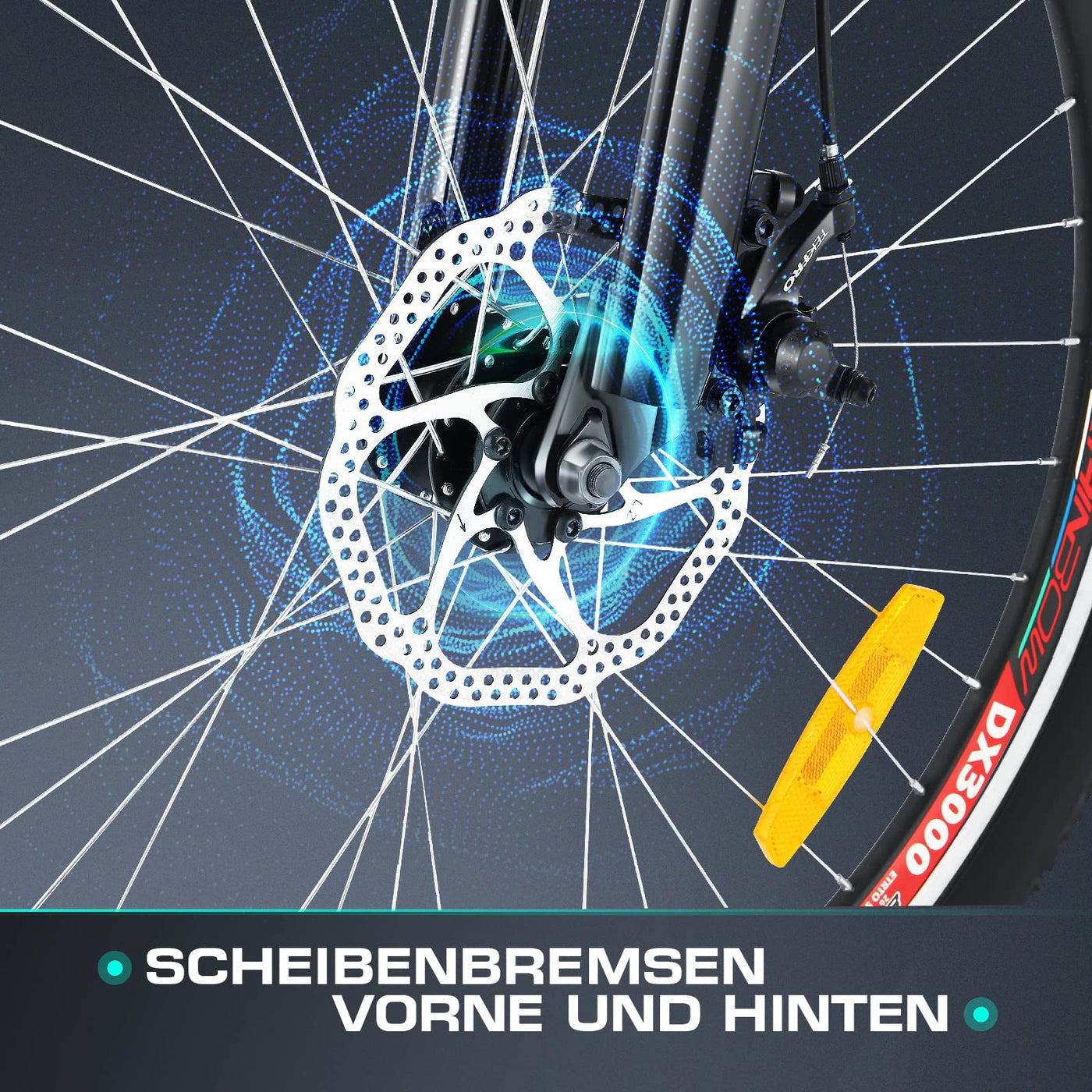ANCHEER 26 Zoll E Bike, Elektrofahrräder für Damen und Herren, Electric Bike/Pedelec mit 36V 10.4Ah Batterie, 3 Modi, 250W Motor & 45NM, bis zu 100km