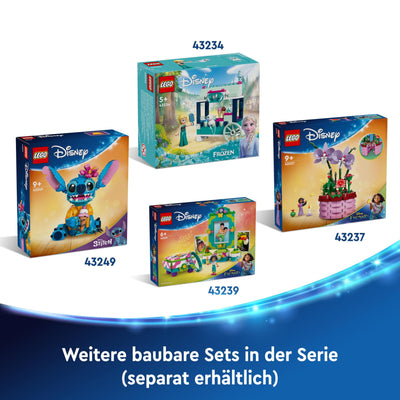 LEGO | Disney Stitch Figur – Modellbau mit Eistüte und dekorativer Blume – Kreatives Spielzeug zu Weihnachten – Geschenk für Kinder und Fans des Films Lilo & Stitch ab 9 Jahren – 43249