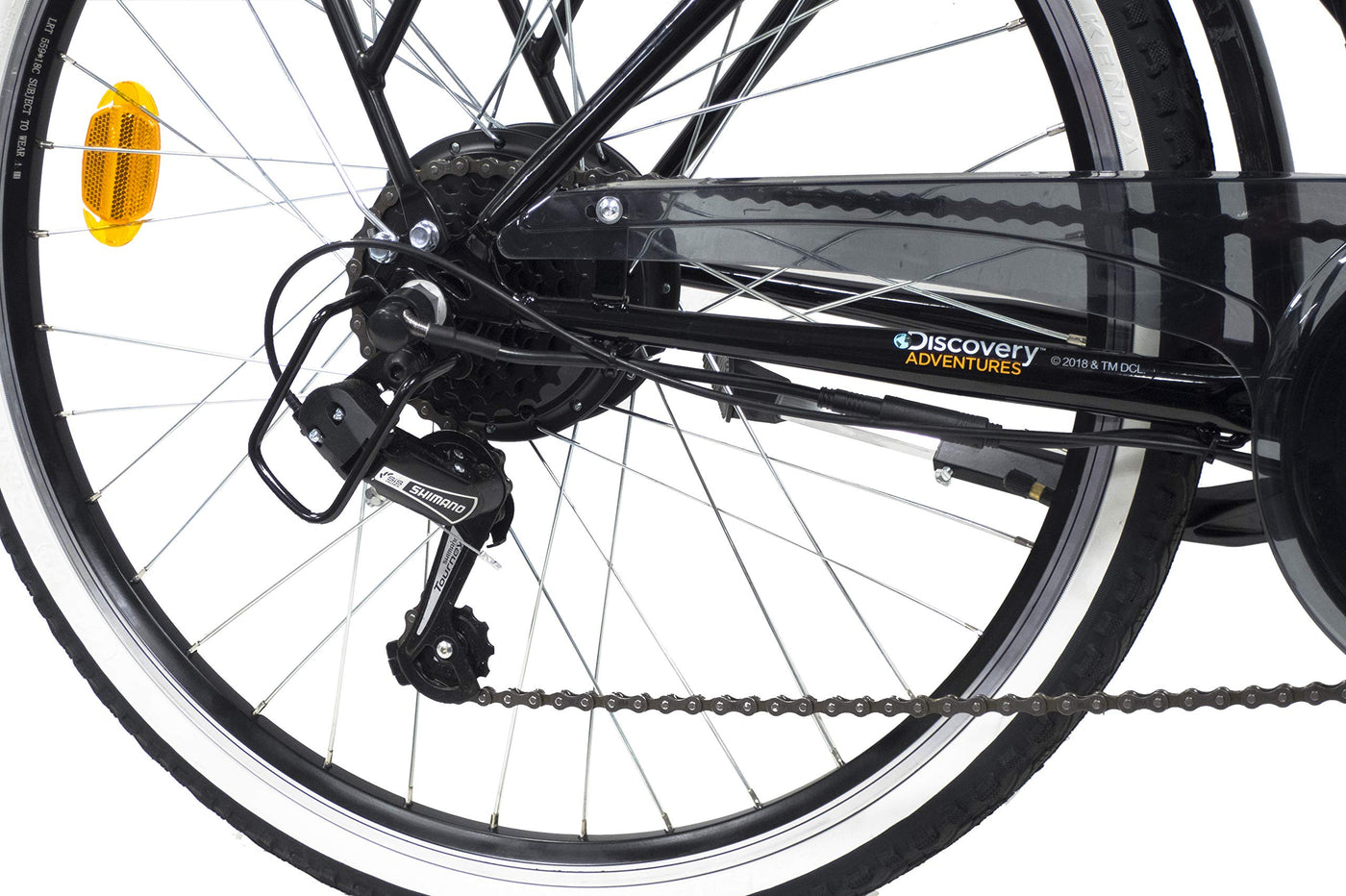 Denver Discovery E4000 E-Bike, City Bike mit 26 Zoll Rädern, Shimano 6-Gang-Schaltung für Damen, Schwarz