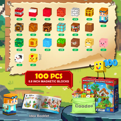 Magnetische Bausteine STEM Montessori Spielzeug für Kleinkinder und Kinder ab 3 Jahre, Vorschule Sensorische Magnetbausteine Kinderspielzeug, Magnetische Fliesen Geschenke für Mädchen und Jungen