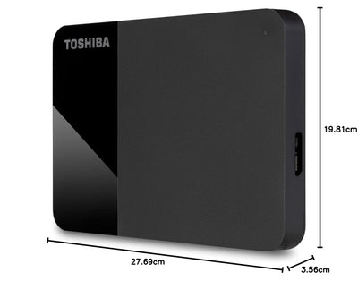 Toshiba 1 TB Canvio Ready — tragbare externe 2,5-Zoll-Festplatte mit USB 3.2 Gen 1 High Speed, kompatibel mit Microsoft Windows 8.1, 10, 11 und macOS, schwarz (HDTB410EK3AA)