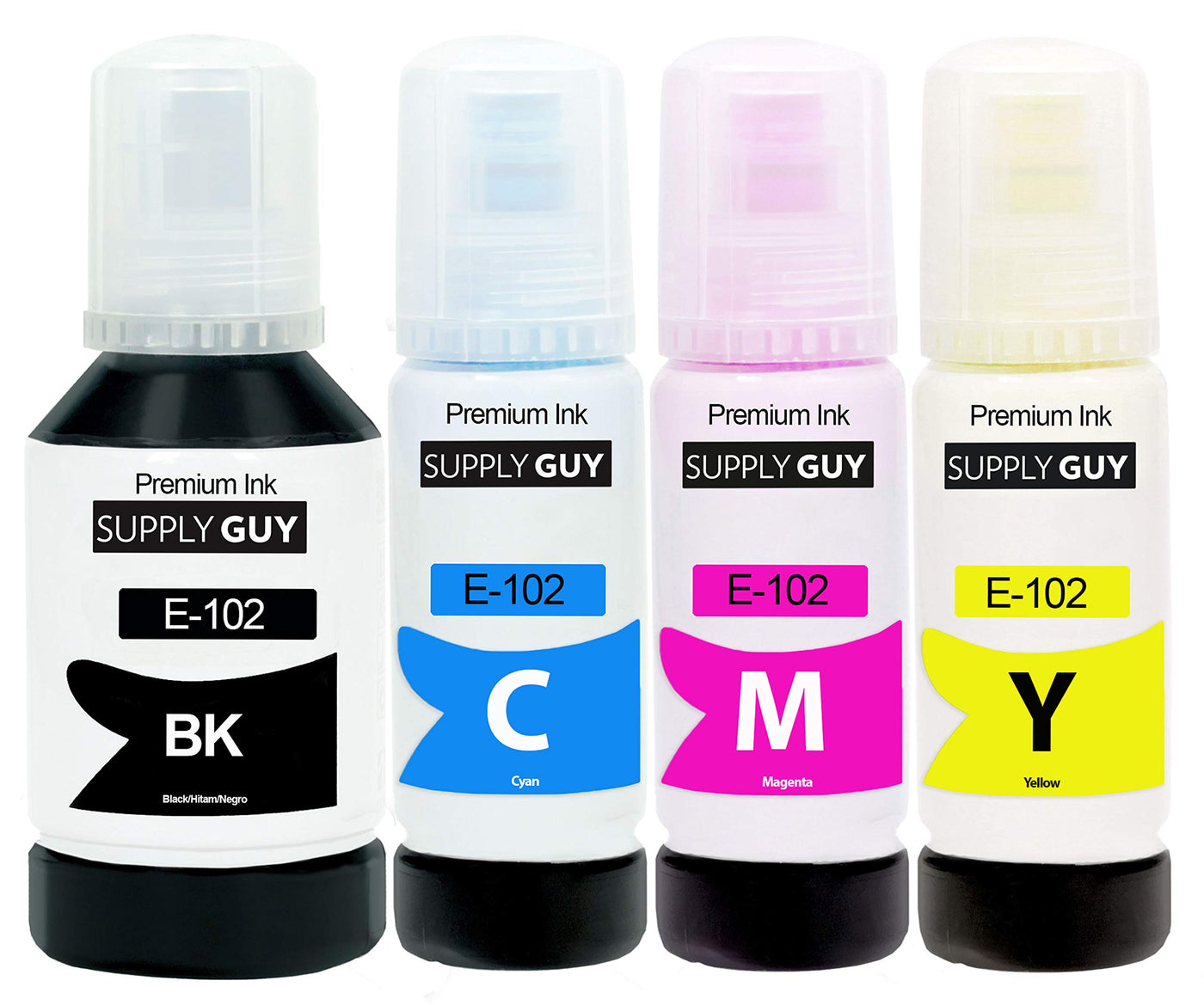 Supply Guy Tinte kompatibel mit Epson 102 für EcoTank ET 2700 2750 2751 2756 2800 2850 2856 3700 3750 3850 4750 4800 4850 4856 15000 Workforce ST-2000 2100 3000 4000 4100 (337ml)