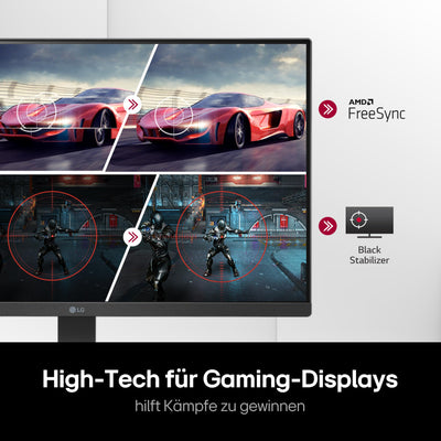 LG Full HD Monitor 24MR400-B.AEUQ - 24 Zoll, IPS Panel, FreeSync, VESA FDMI, 100Hz, Schwarz