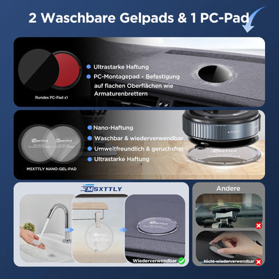 MSXTTLY Vakuum Magnetischer Handyhalterung Auto für Magsafe Autohalterung, 2025 Upgraded Vmag-S1 Handyhalterung Auto Magnet für Alle Handys, 360° Drehbar, Schwarz